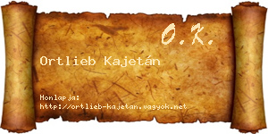 Ortlieb Kajetán névjegykártya